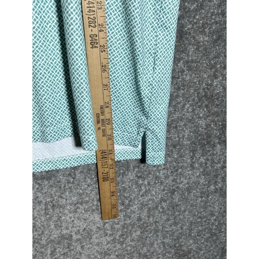 J Crew Performance Polo Shirt Mens Size‎ XXL Green Geometric Moisture Wicking